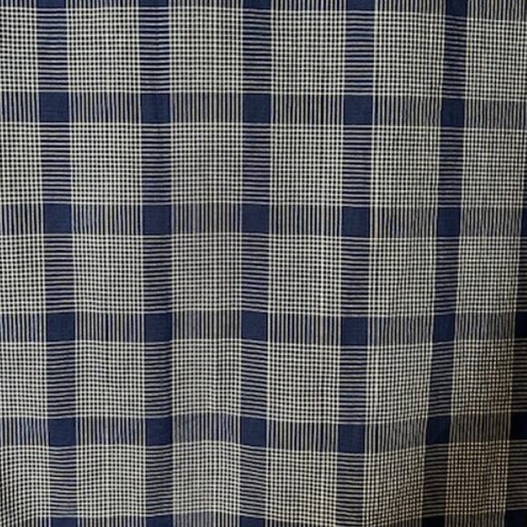 PENDLETON Navy Blue White Windowpane Plaid Boatneck blouse Gift NWT Women's XL - Picture 8 of 9